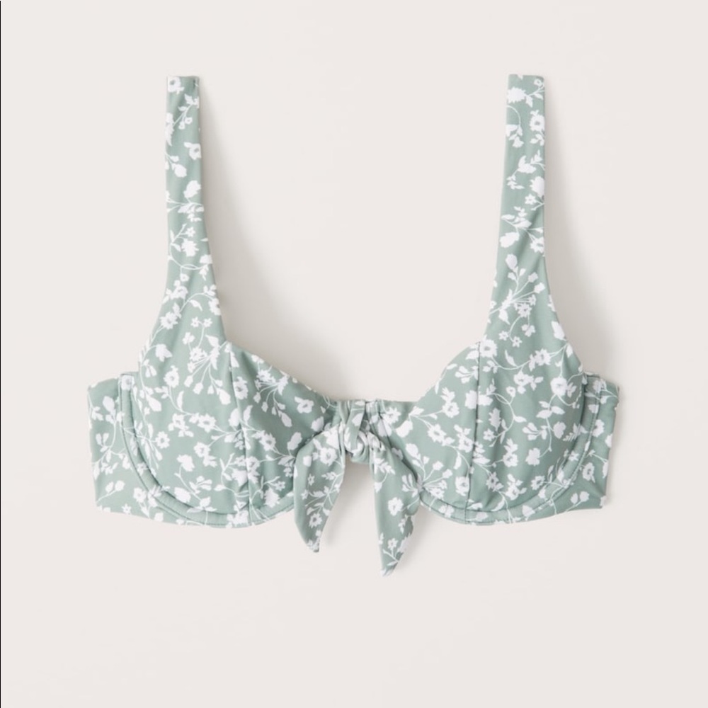 •SOLD• Abercrombie & Fitch green floral swim top